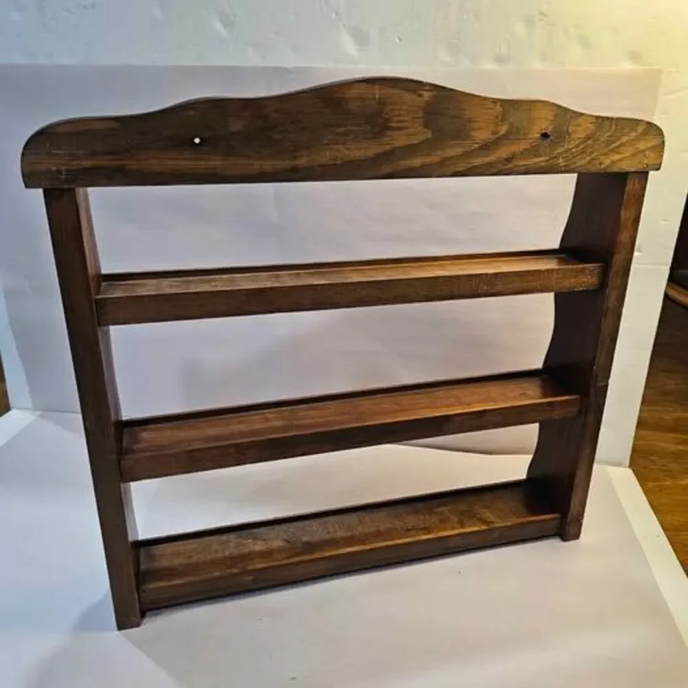 Vintage 3-Tier Wooden Wall Shelf